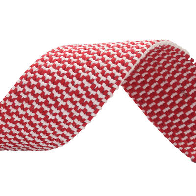 Two color plain pattern webbing with filling